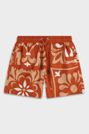 Flower 824  Terracotta Swimwear Ainker