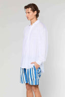 Stripe 829 L.Blue Swimwear Ainker