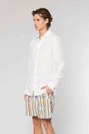 Stripe 829 Brown Swimwear Ainker