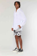 Flower 824 White Swimwear Ainker