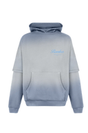 BOMBER HOODIE WASHED BLUE