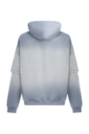 BOMBER HOODIE WASHED BLUE