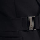 7024- חליפה בקהאם סאטן BLACK