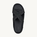כפכפים בשילוב רצועות עבות ג'יבנשי GIVENCHY PLAGE CROSSED STRAP BH301ZH1UX BLACK