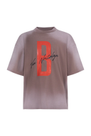 BOMBER TEE WASHED BROWN