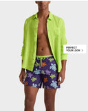 Vilebrequin Men's Turtle Print Swim Shorts - Purple MOKEB136