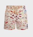 Vilebrequin Men's Fish Print Swim Shorts - Beige MOOEB128