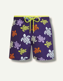 Vilebrequin Men's Turtle Print Swim Shorts - Purple MOKEB136