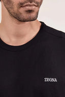 טי-שרט E760 UE360A8 BLACK WHITE ZEGNA